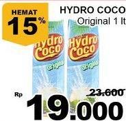 Promo Harga HYDRO COCO Minuman Kelapa Original 1 ltr - Giant