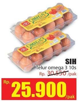 Promo Harga SIH Telur Omega 3 10 pcs - Hari Hari