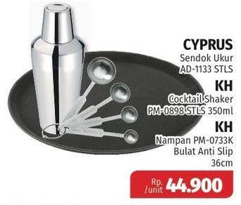 Promo Harga CYPRUS Sendok Ukur/ KH Cocktail Shaker/ KH Nampan  - Lotte Grosir