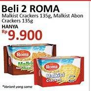 Promo Harga ROMA Malkist Crackers, Abon per 2 pcs 135 gr - Alfamidi