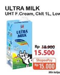 Promo Harga ULTRA MILK Susu UHT Coklat, Full Cream 1000 ml - Alfamart