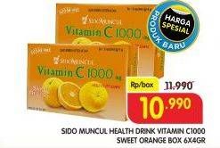 Promo Harga SIDO MUNCUL Vitamin C 1000mg Sweet Orange per 6 sachet 4 gr - Superindo