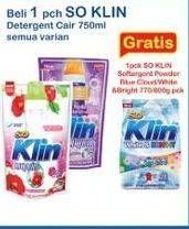 Promo Harga SO KLIN Liquid Detergent All Variants 750 ml - Indomaret