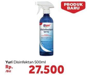 Promo Harga YURI Disinfectant Spray 500 ml - Carrefour