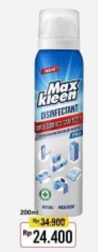 Promo Harga MAX KLEEN Disinfectant Spray 250 ml - Alfamart