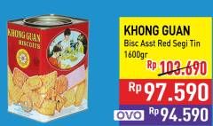 Promo Harga Khong Guan Assorted Biscuit Red 1600 gr - Hypermart