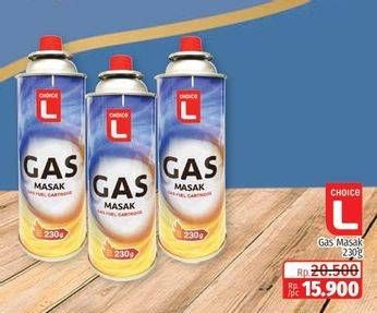 Promo Harga CHOICE L Gas Masak 230 gr - Lotte Grosir