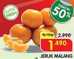 Promo Harga Jeruk Malang per 100 gr - Superindo