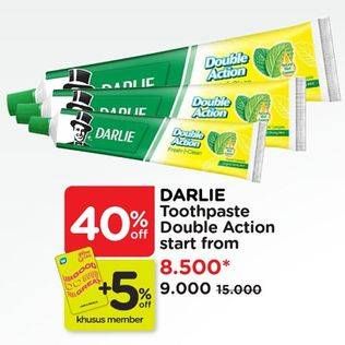 Promo Harga Darlie Toothpaste Double Action Fresh Clean 175 gr - Watsons
