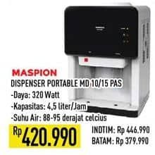 Maspion Maspion MD-10/15 PAS  Harga Promo Rp420.990, INTIM Rp446.990
BATAM : Rp379.990

Spesifikasi :
- Daya : 320 Watt
- Kapasitas : 4,5 Liter/Jam
- Suhu Air : 88-95 Derajat Celcius