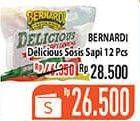 Promo Harga BERNARDI Delicious Sosis Sapi Goreng 12 pcs - Hypermart