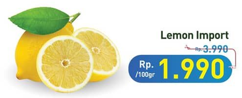 Promo Harga Lemon Import per 100 gr - Hypermart