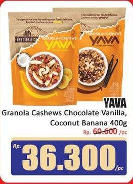 Promo Harga Yava Granola with Cashews Chocolate Vanilla, Chocolate Vanilla, Chocolate Banana 400 gr - Hari Hari