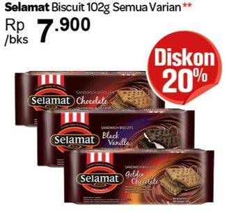 Promo Harga SELAMAT Sandwich Biscuits All Variants 102 gr - Carrefour