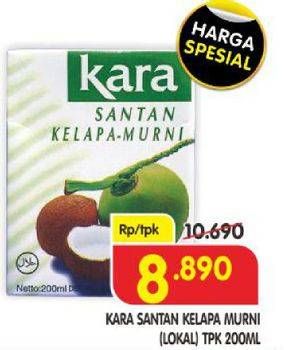 Promo Harga KARA Santan Kelapa Murni 200 ml - Superindo