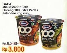 Promo Harga GAGA 100 Extra Pedas Goreng Jalapeno, Kuah Jalapeno 75 gr - Indomaret