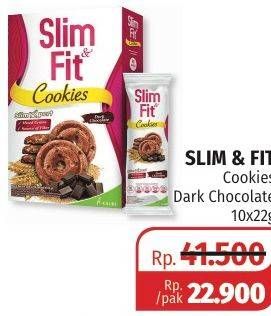 Promo Harga SLIM & FIT Cookies Dark Coklat per 10 pcs 22 gr - Lotte Grosir