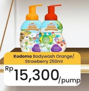 Promo Harga Kodomo Body Wash Gel Orange, Strawberry 200 ml - Carrefour