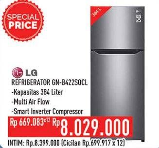 Promo Harga LG GN-B422SQCL | Kulkas 2 Pintu  - Hypermart