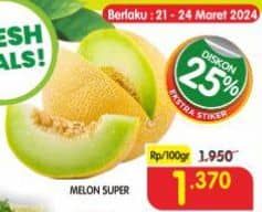 Promo Harga Melon Super per 100 gr - Superindo