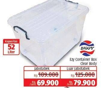 Promo Harga EZY Box Container Clear 52000 ml - Lotte Grosir