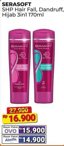 Promo Harga Serasoft Shampoo Hairfall Treatment, Anti Dandruff, Hijab 3in1 170 ml - Alfamart