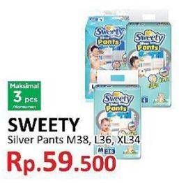 Promo Harga Sweety Silver Pants M38, L36, XL34  - Yogya