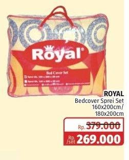Promo Harga ROYAL Bed Cover Sprei 160 X 200 Cm, 180 X 200 Cm  - Lotte Grosir