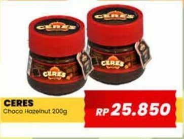 Promo Harga Ceres Choco Spread Choco Hazelnut 200 gr - Yogya