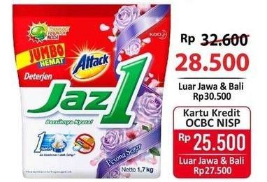 Promo Harga ATTACK Jaz1 Detergent Powder Semerbak Cinta, Pesona Segar 1700 gr - Alfamart