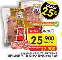 Promo Harga 365 Burger Sapi/365 Beef Burger Petties  - Superindo
