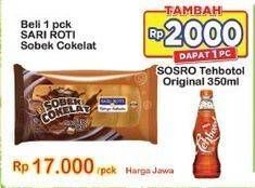 Promo Harga SARI ROTI Manis Sobek Cokelat 216 gr - Indomaret