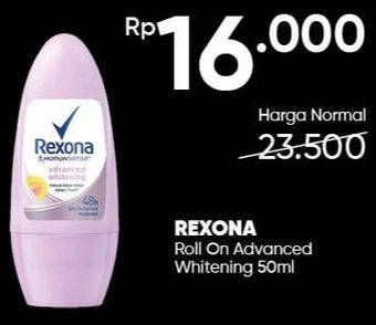 Promo Harga REXONA Deo Roll On Advanced Whitening 50 ml - Guardian