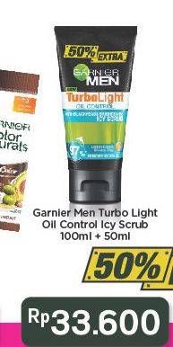 Promo Harga GARNIER MEN Turbo Light Oil Control Facial Foam Icy Scrub 100 ml - Alfamart