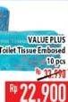 Promo Harga VALUE PLUS Toilet Tissue Embossed 10 roll - Hypermart
