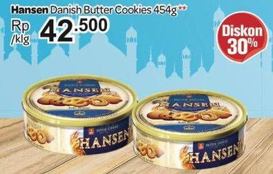 Promo Harga HANSEN DANISH Butter Cookies 454 gr - Carrefour
