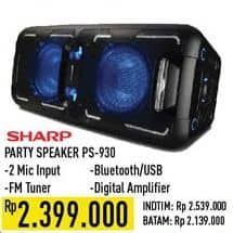 Promo Harga Sharp Party Speaker PS-930  - Hypermart