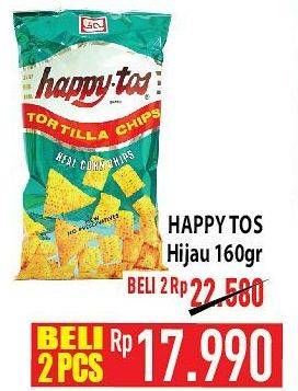 Promo Harga HAPPY TOS Tortilla Chips Hijau 160 gr - Hypermart