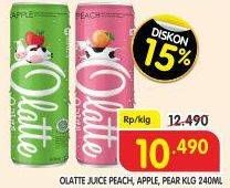 Promo Harga Olatte Drink Pear, Peach, Apel 240 ml - Superindo