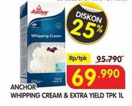 Promo Harga ANCHOR Extra Yield Cooking Cream/Whipping Cream 1Ltr  - Superindo
