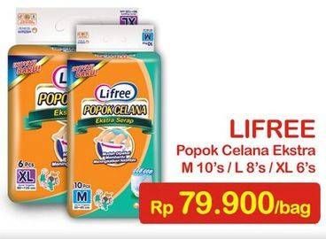 Promo Harga Lifree Popok Celana Ekstra Serap M10, L8, XL6  - Indomaret