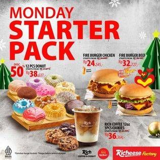 Promo Harga Richeese Factory Fire Burger  - Richeese Factory