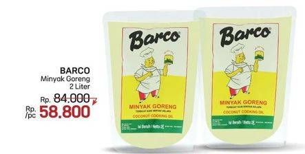 Promo Harga Barco Minyak Goreng Kelapa 2000 ml - LotteMart