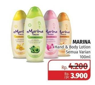 Promo Harga MARINA Hand Body Lotion All Variants 100 ml - Lotte Grosir