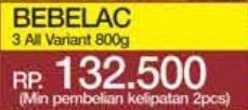 Promo Harga Bebelac 3 Susu Pertumbuhan All Variants 800 gr - Yogya