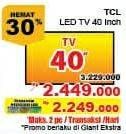 Promo Harga TCL LED TV 40"  - Giant