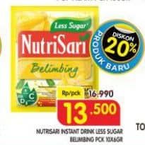 Promo Harga Nutrisari Powder Drink Belimbing per 10 sachet 6 gr - Superindo
