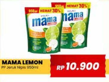 Promo Harga Mama Lemon Cairan Pencuci Piring Jeruk Nipis 950 ml - Yogya