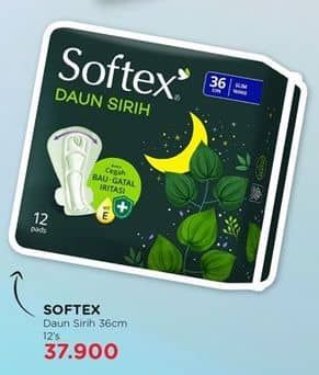 Promo Harga Softex Daun Sirih 36cm 12 pcs - Watsons