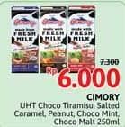 Promo Harga Cimory Susu UHT Chocolate Tiramisu, Salted Caramel, Peanut Butter, Chocolate Mint, Choco Malt 250 ml - Alfamidi